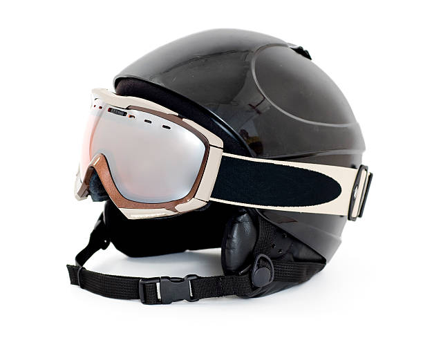 Alpine Ski Helmet and Goggles stock photo