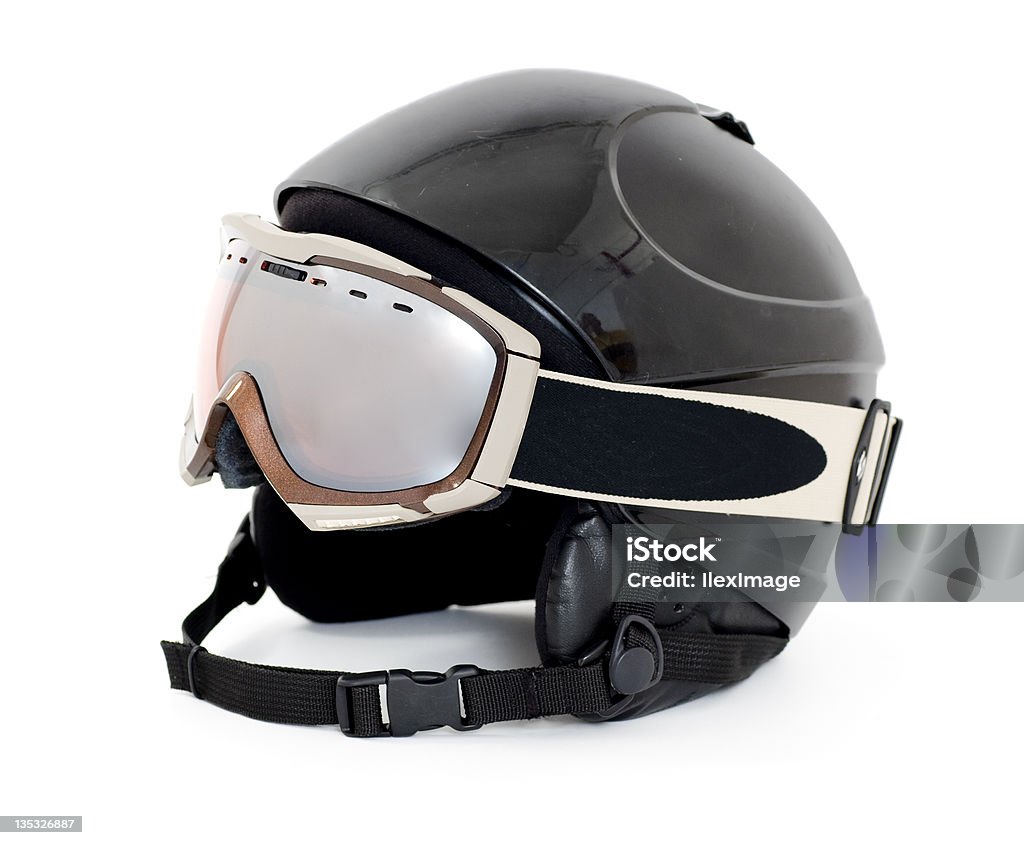 Лыжный шлем, очки - Стоковые фото Лыжи роялти-фри