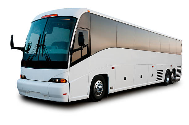 White Passenger Bus Stock Photo - Download Image Now - Bus, Coach Bus, Tour  Bus - iStock