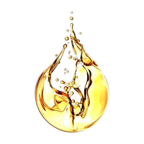 istock Oil Splash In The Form Of A Drop Isolated 1353273826