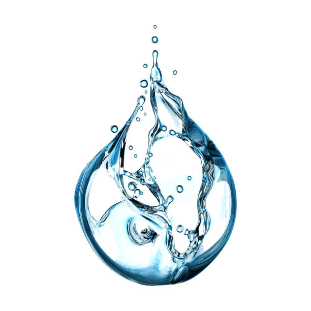 istock Water Splash In The Form Of A Drop 1353273827