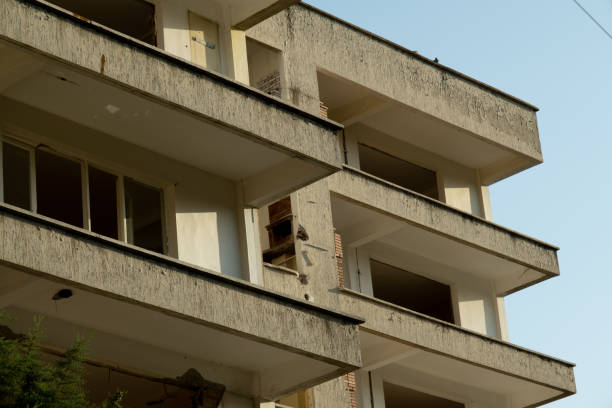 istock Empty and damaged building ready for deconstruction after earthquake in Izmir at October 30 2020 1353275117