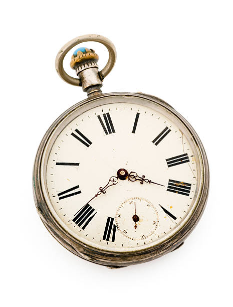 istock Antique Tarnished Silver Pocket Watch 135328504