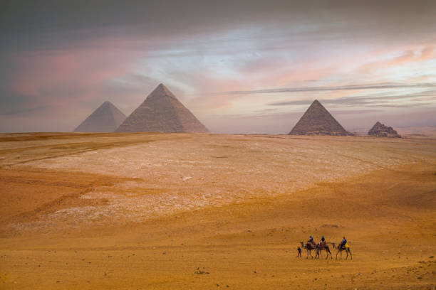 Computer generated 3D illustration with an oasis in the desert