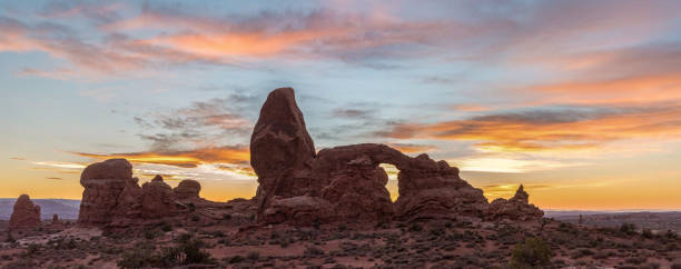 istock Sunset over Turret Arch in the Arches National Park 1353294463