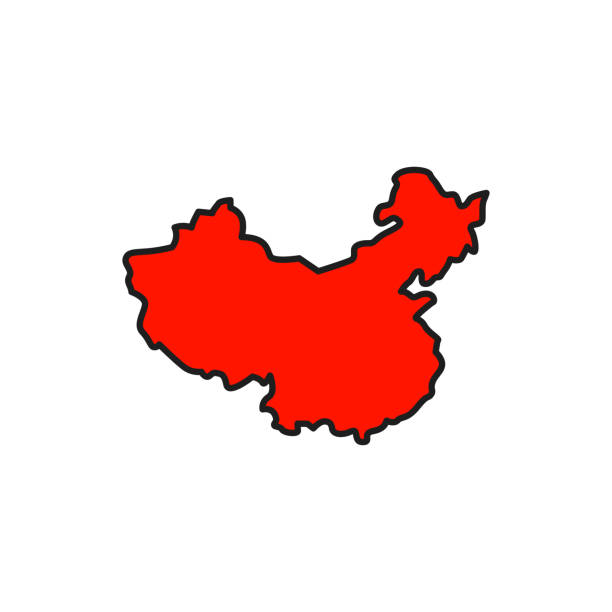 istock Republic of China geography map red chinese border 1353301365