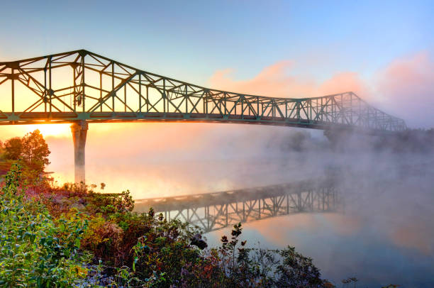 The Bartow Jones Bridge carries West Virginia Route 2 between the towns of Point Pleasant and Henderson over the Kanawha River.