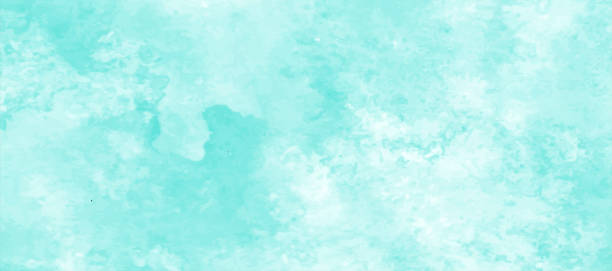 illustrations, cliparts, dessins animés et icônes de fond vectoriel aquarelle bleu. bannière abstraite de peinture à la main carrée. ciel, mer, neige, aquarelle bleue illustration texturée - illustration and painting panoramic sky snow