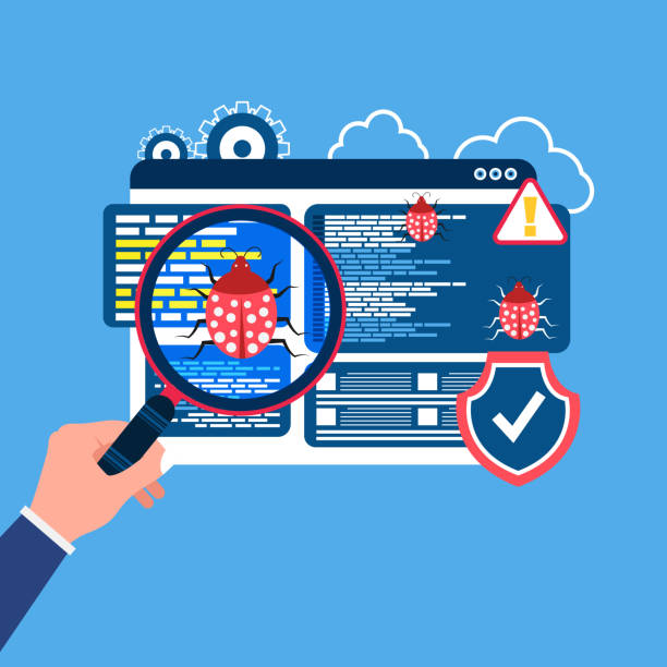 90+ Magnifying Glass Locating Malware In Computer Code Stock Photos ...