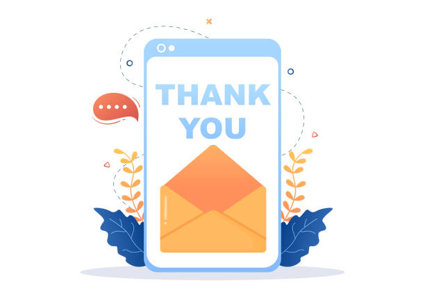 istock Email Thank You Banner flat illustration with Envelope Greeting Card and Text Thanks Vector Background 1353322713