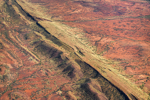 Aerial photograph of the Australian desert