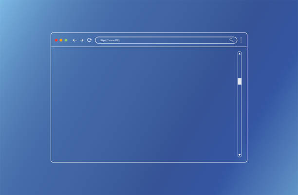 웹 사이트에 대한 브라우저 모형. 웹 페이지 사용자 인터페이스. 인터넷 페이지의 현대적인 디자인. 벡터 그림입니다. - 인터넷 stock illustrations