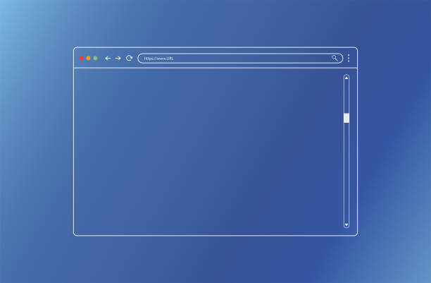 웹 사이트�에 대한 브라우저 모형. 웹 페이지 사용자 인터페이스. 인터넷 페이지의 현대적인 디자인. 벡터 그림입니다. - browser window stock illustrations