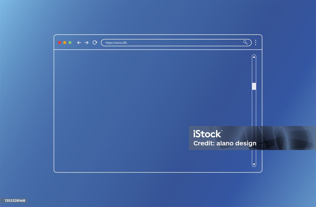 Browser mockup for website. Webpage user interface. Modern design of internet page. Vector illustration. Computer stock vector