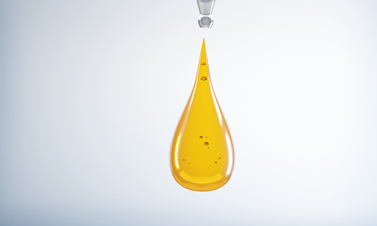 Essence oil mixed in a Cosmetic pipette on a white background.concept for cosmetic background-3d rendering.