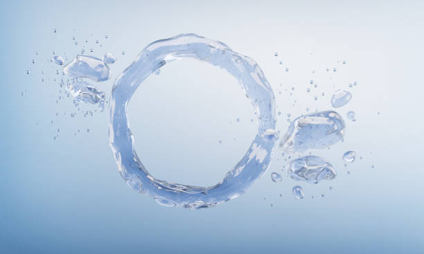istock Circle Bubble surrounded by underwater bubbles.