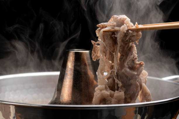 istock Beef shabu-shabu. Japanese hot pot dish. 1353336649