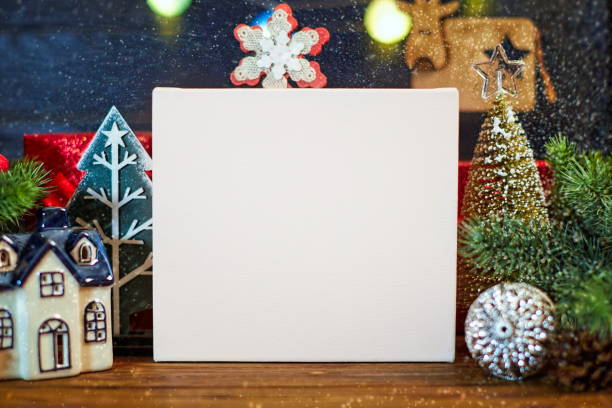 istock Background with copy space mockup. Merry Christmas and happy new year. 1353343756