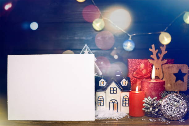 istock Christmas background with festive decoration and text , Merry Ch 1353343837