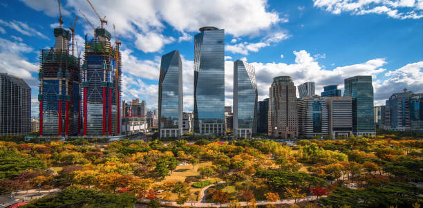 Panoramic view of Seoul, South Korea.