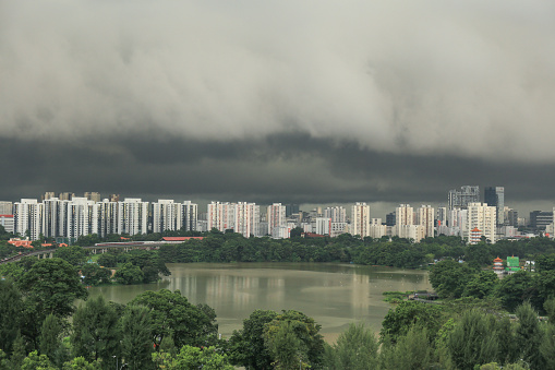 Black Clouds before the storm - Jurong Lake Garden in Singapore