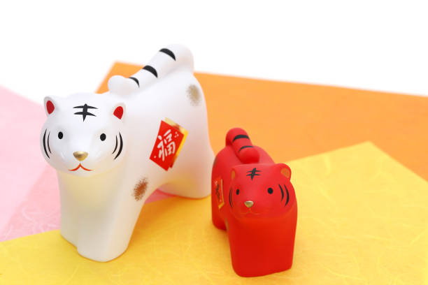 istock Japanese new year tora tiger decoration 1353351023