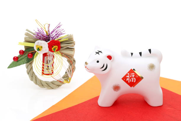 istock Japanese new year tora tiger decoration 1353351647