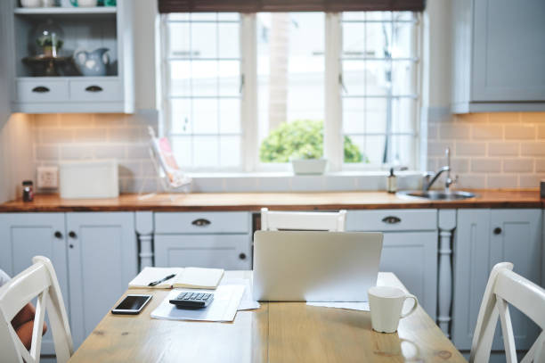 Shot of an empty neatly arranged modern kitchen