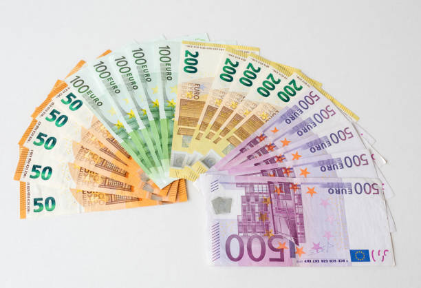 istock Various fanned out Euro banknotes as concept image for financial issues. 1353357818