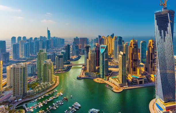 istock Amazing cityscape of Dubai, UAE. 1353357896