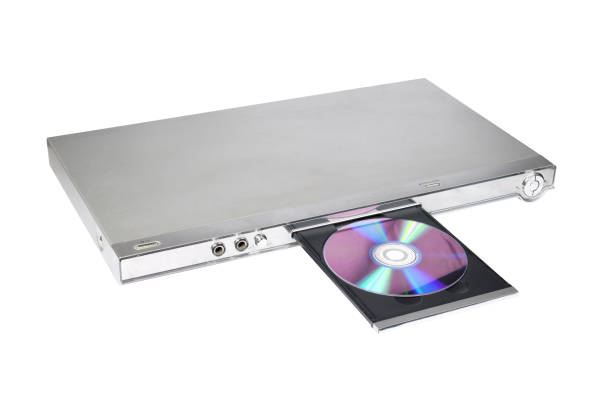 dvd vcd cd player isolated on white background.stack. - cd player imagens e fotografias de stock