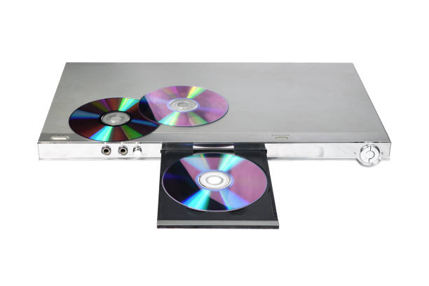 dvd vcd cdプレーヤーは、白い背景に隔離されています。スタック。 - cd player ストックフォトと画像