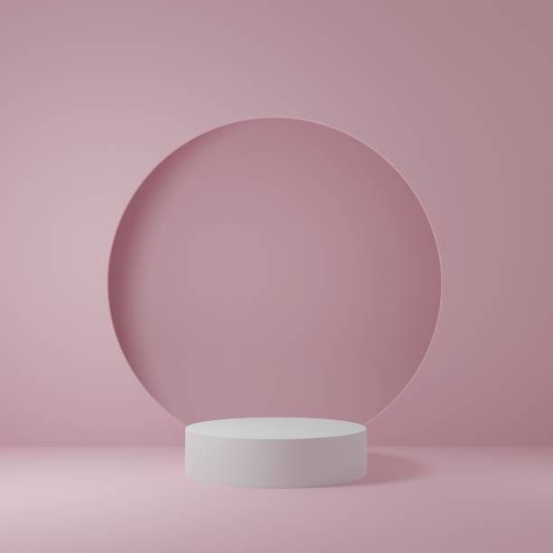 istock Product Stand in pink room ,Studio Scene For Product ,minimal design,3D rendering 1353365396