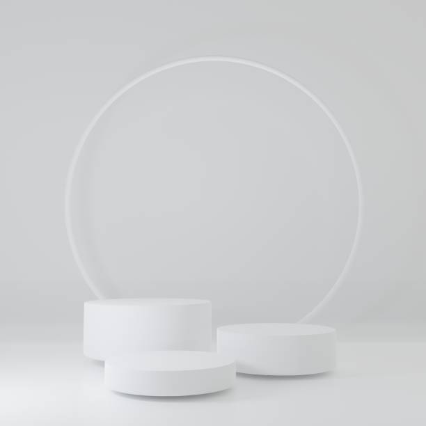 istock Product Stand in white room ,Studio Scene For Product ,minimal design,3D rendering 1353365534