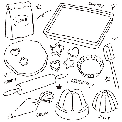 A set of baking tools