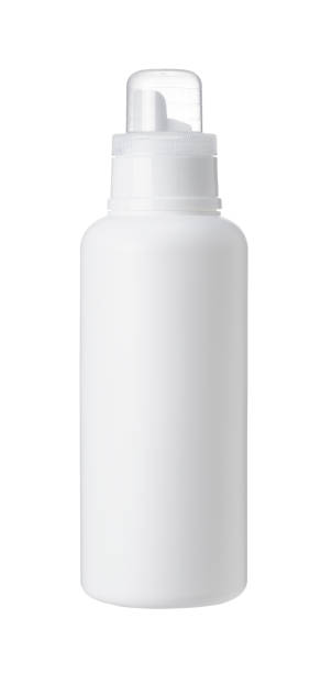 istock A white plastic bottle of detergent on a white background. Mock. Plain bottle. 1353367382