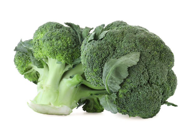 istock Fresh green broccoli isolated on white. Organic food 1353368354