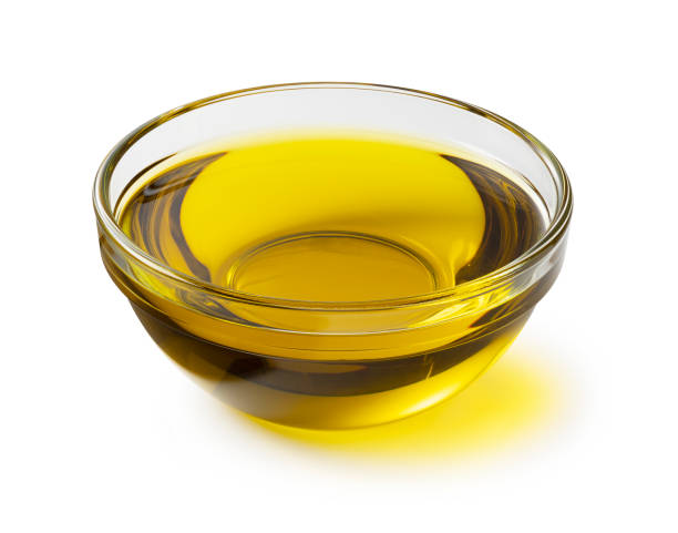 istock Olive oil in a crow bowl on a white background 1353370177