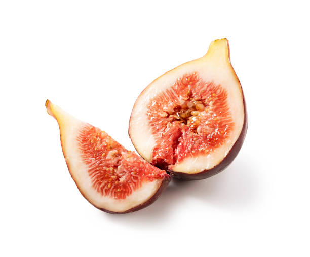 istock Cut figs on a white background. Image of figs. 1353370367