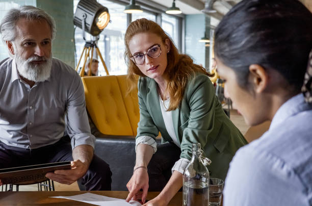 istock Business meeting in a cafeteria 1353377434