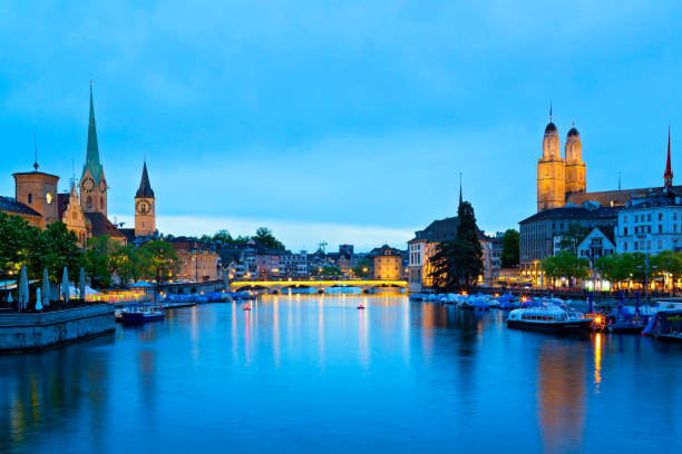 istock Zurich in the evening, Switzerland 1353381786