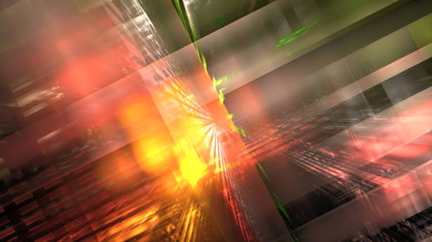 istock Modern technological digital office space, design of buildings and internal communications, architectural project. 3d render 1353385133