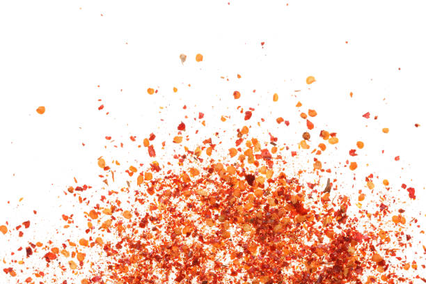 istock Red dried chili pepper isolated on white background 1353385418