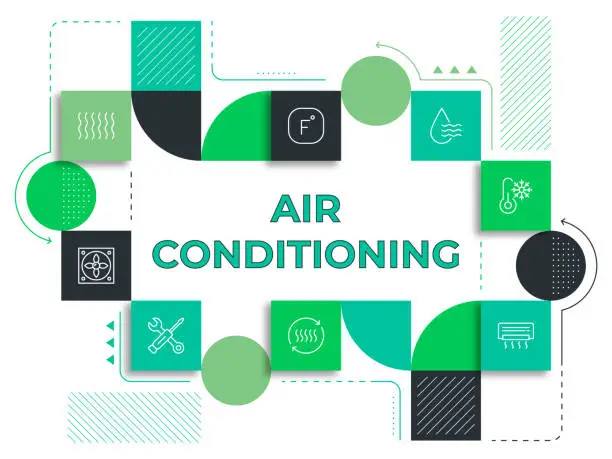 Vector illustration of Air Conditioning Web Banner Template