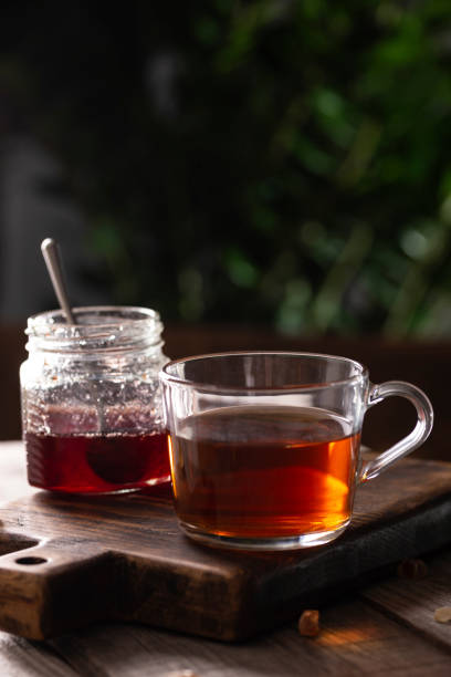 istock Cup of hot tea with jam 1353388569
