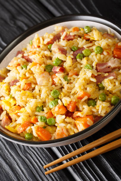 istock Authentic Yangzhou Fried Rice Chao Fan close up in the plate. Vertical 1353389279