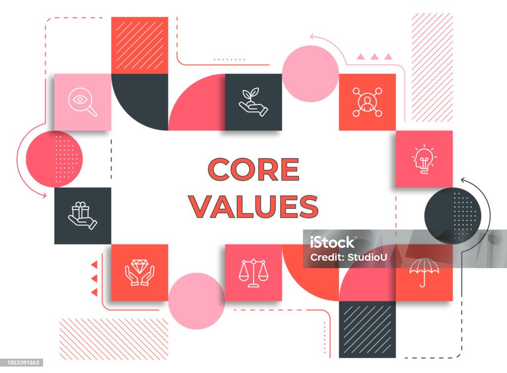 Core Values Web Banner Template Stock Illustration - Download Image Now ...