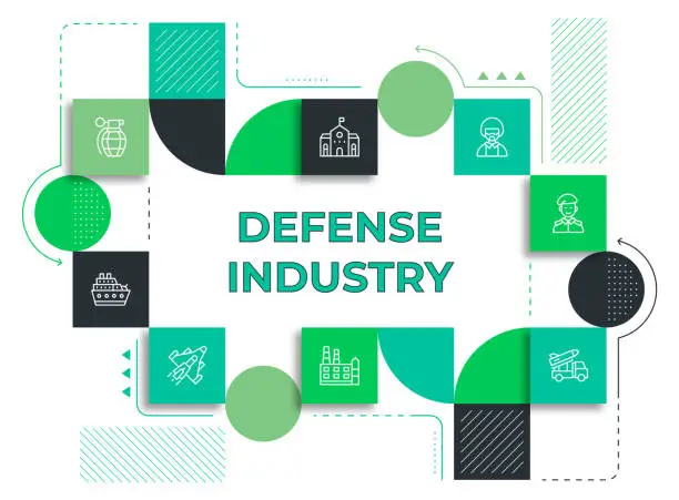 Vector illustration of Defense Industry Web Banner Template