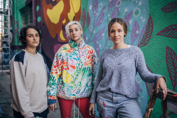 istock Female street artists 1353393391