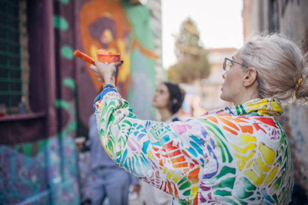 istock Female street artists 1353394937